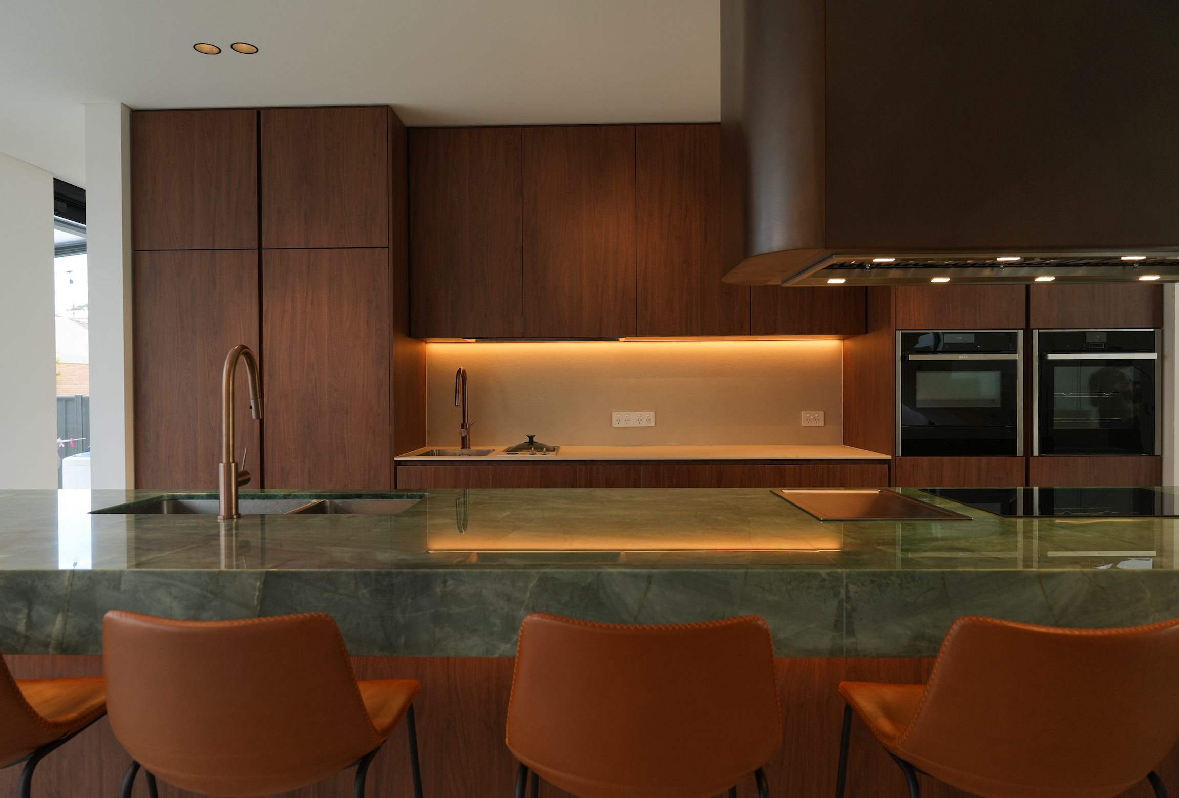 Green Marble Kitchen Front